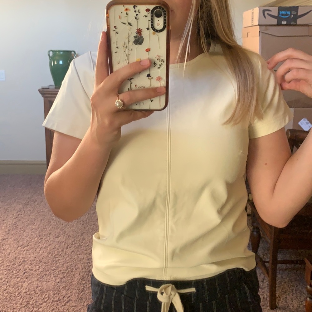 PU Leather White Shirt